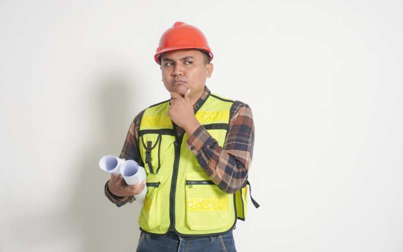 Trabalhador avaliando se deve assinar uma advertência no trabalho.